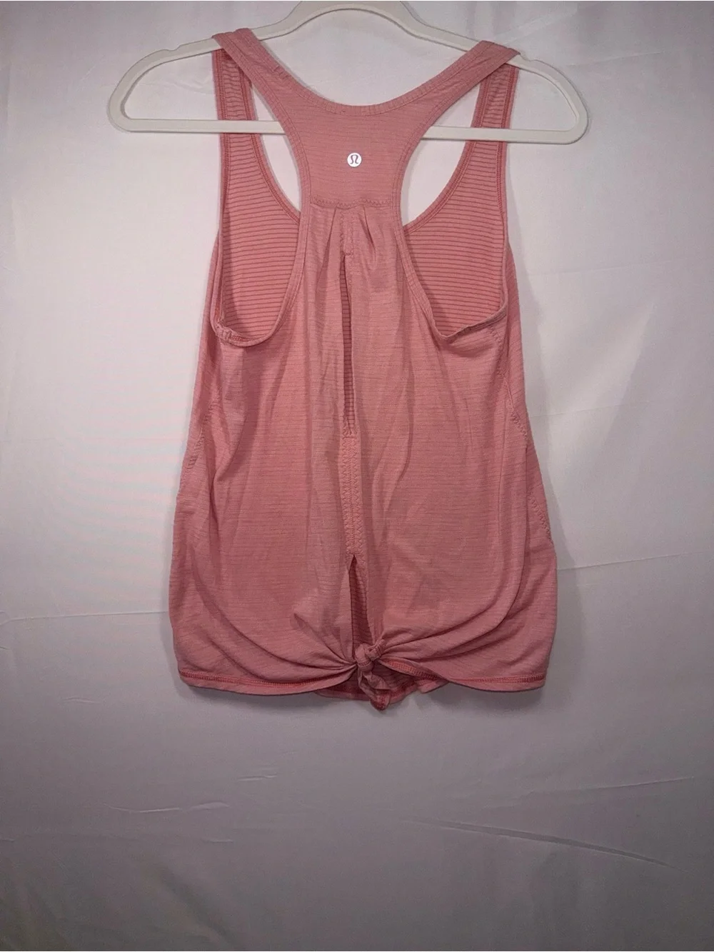 Lululemon Women's Pink Strip Racerback Tank Top Size 6 / Small
